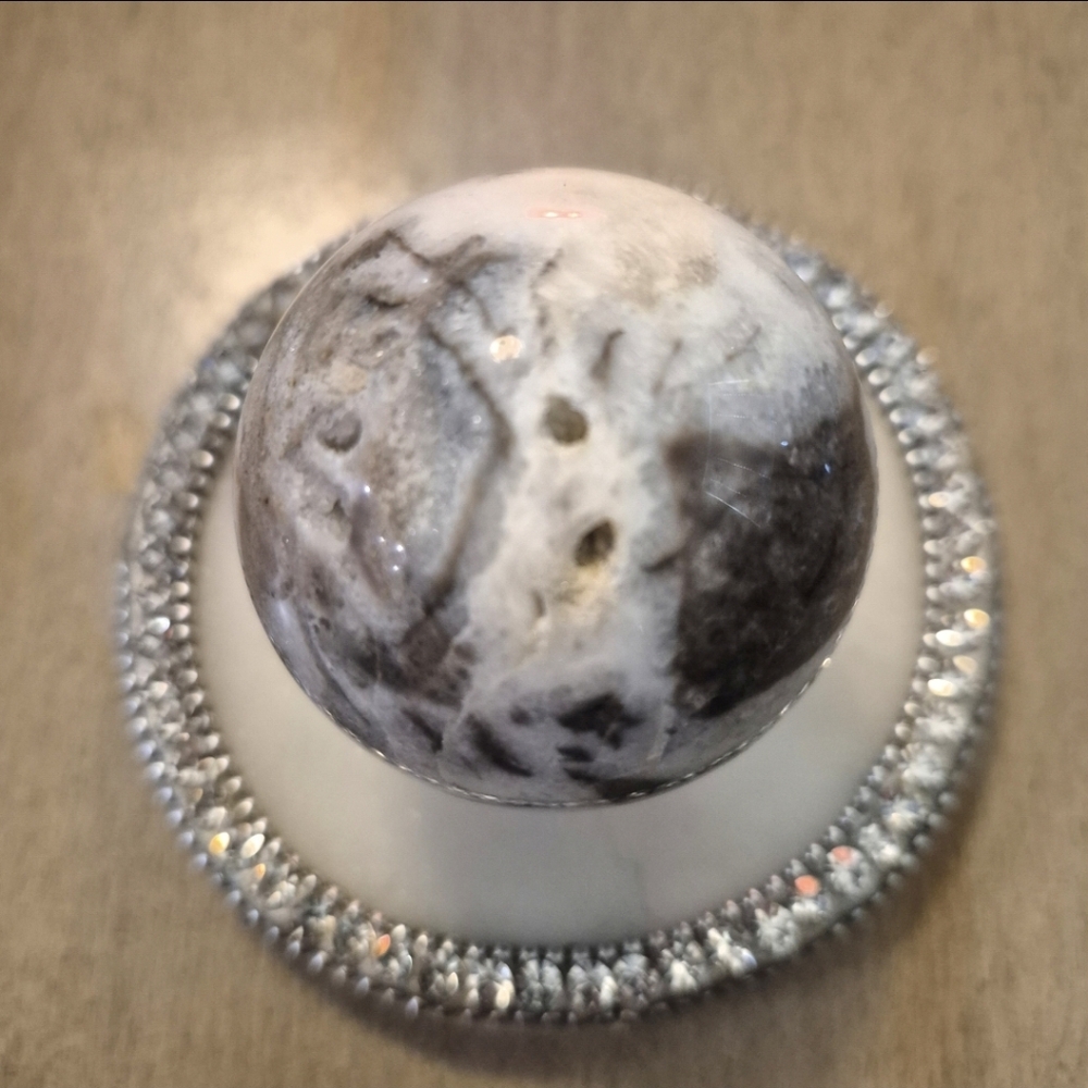 Natural Sphalerite Quartz Orb Sphere #1 - Picture 5 of 6